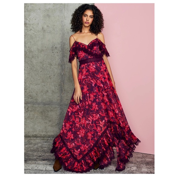 ALICE + OLIVIA Harper Cold Shoulder Maxi Dress - Picture 13 of 15